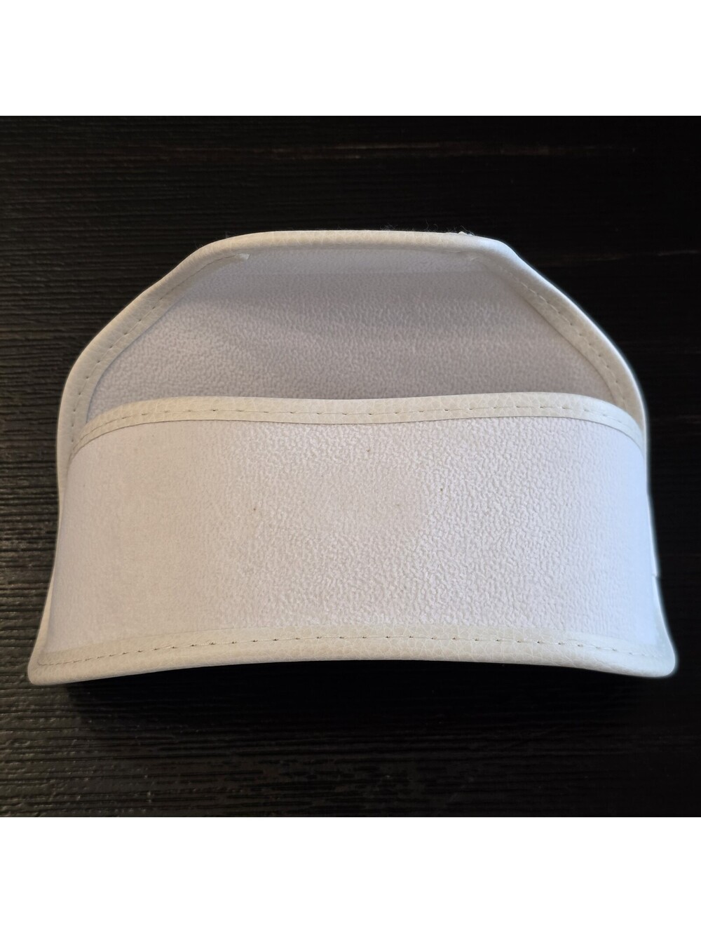 Tom Ford White Suede w/ Leather Trim Semi-Hard Eyeglasses Sunglasses Case Bianco - Picture 5 of 10